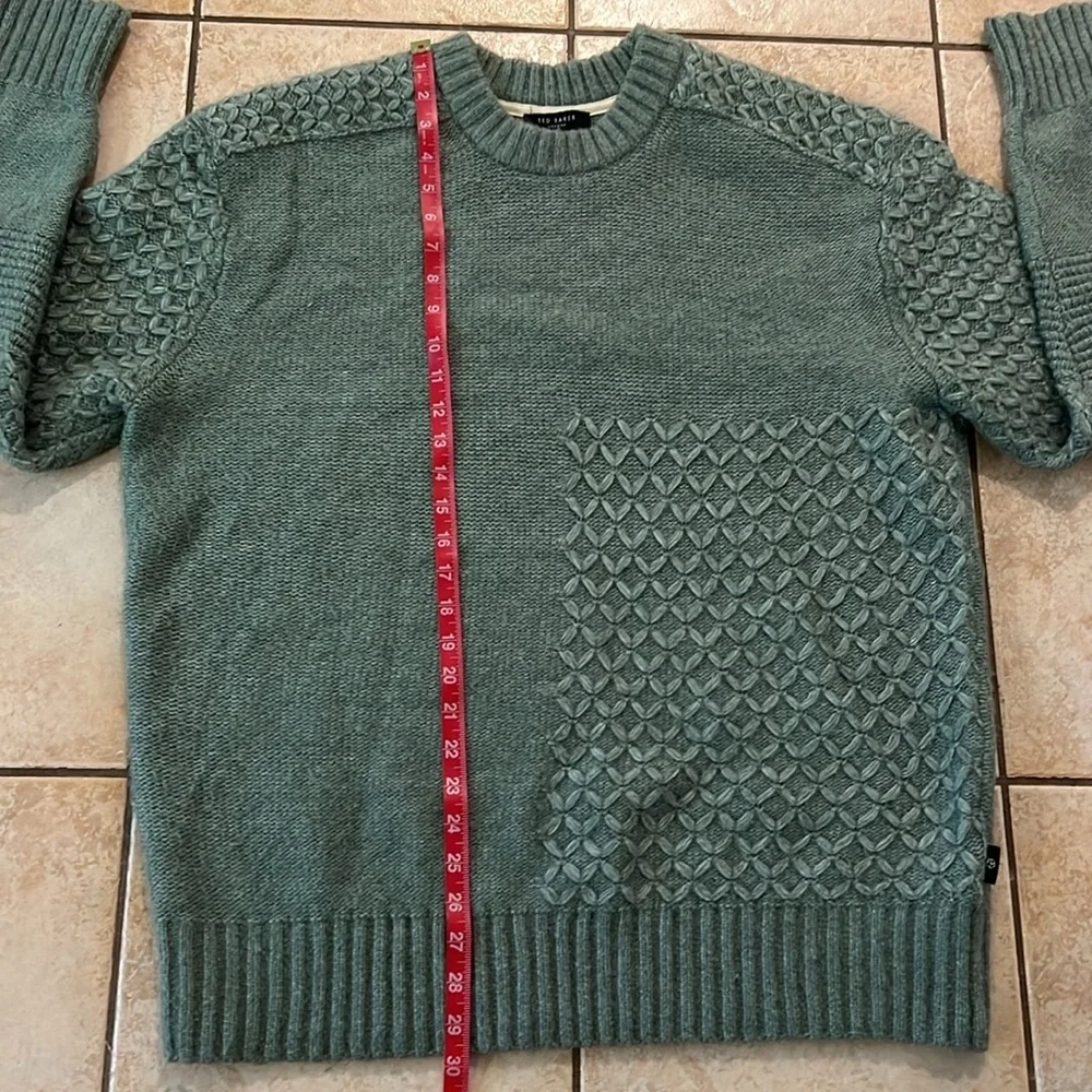 Ted Baker Brokhol Long Sleeve Mixed Stitched‎ Knit Crew Neck Pullover, Sz